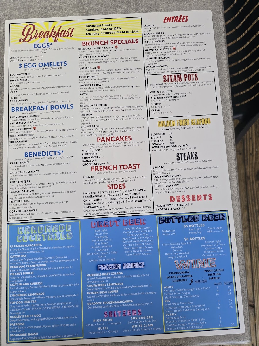 Dead Dog Saloon Menu - Image 1