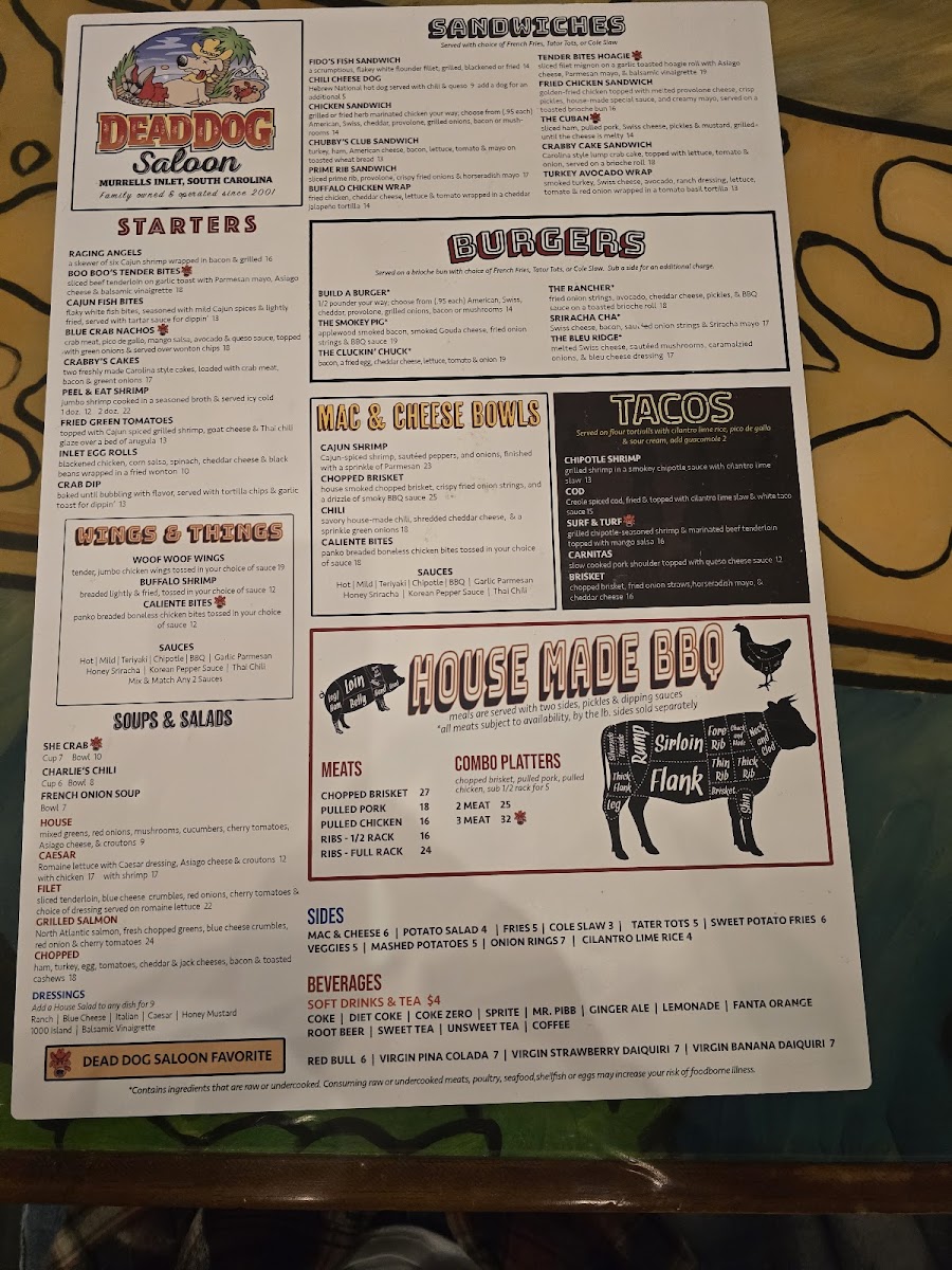 Dead Dog Saloon Menu - Image 6